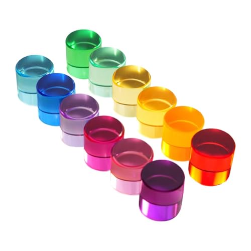 Sharplace 12-teiliges Regenbogen-Baustein-Set für, Stapelspielzeug, Feinmotorik, Kleinkinder, Glatte Geburtstagsgeschenke, Lernspielzeug, Durchmesser 2.5 cm von Sharplace