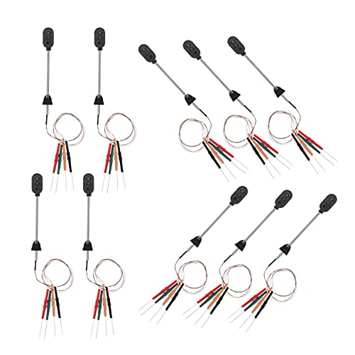 Sharplace 12V 10 Stück Modelleisenbahn Ampel Straßensignalleuchten 1:87 HO Maßstab LEDs für Landschaftslayout von Sharplace