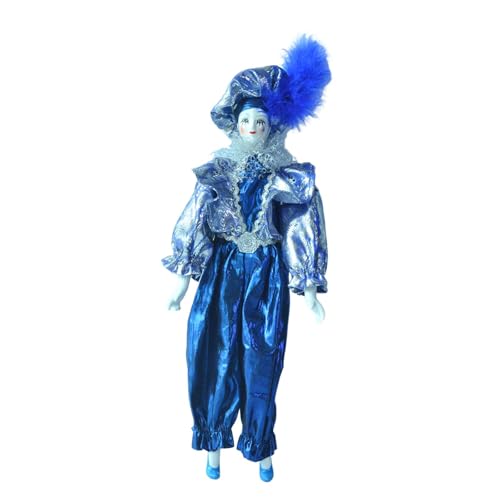 Sharplace 17,72 ''Porzellan-Clown-Puppe, Halloween-Dekoration, Figur, Clown-Figur, Puppe für Party-Geschenk-Sammlung, Kunsthandwerk Sharplace 17,72 ''Porzellan-Clown-Puppe, Halloween-Dekoration, Figur, Clown-Figur, Puppe für Party-Geschenk-Sammlung, Kunsthandwerk von Sharplace