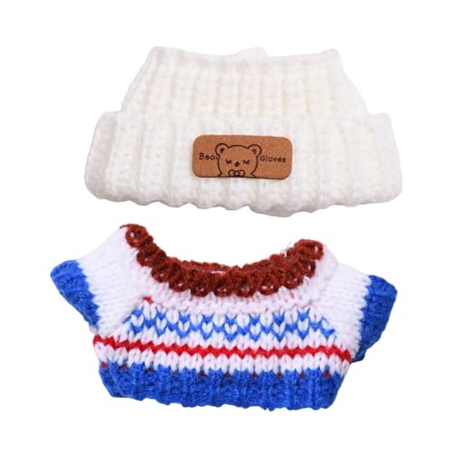Sharplace 17 cm Plüschpuppenpullover und -Hut, Puppenzubehör, Kostüm, ausgefallene Verkleidung für Ihre Puppen, schöne, Trendige Oberteile, Geschenk für kleine, Blau Und Weiß Sharplace 17 cm Plüschpuppenpullover und -Hut, Puppenzubehör, Kostüm, ausgefallene Verkleidung für Ihre Puppen, schöne, Trendige Oberteile, Geschenk für kleine, Blau Und Weiß von Sharplace