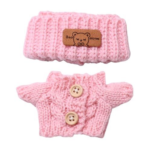 Sharplace 17 cm Plüschpuppenpullover und -Hut, Puppenzubehör, Kostüm, ausgefallene Verkleidung für Ihre Puppen, schöne, Trendige Oberteile, Geschenk für kleine, Rosa Sharplace 17 cm Plüschpuppenpullover und -Hut, Puppenzubehör, Kostüm, ausgefallene Verkleidung für Ihre Puppen, schöne, Trendige Oberteile, Geschenk für kleine, Rosa von Sharplace