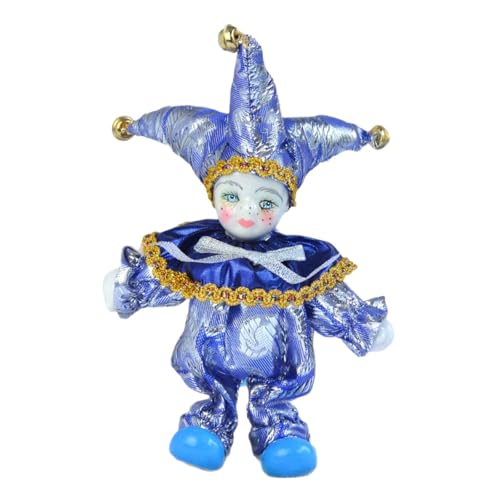 Sharplace 19 cm Clownpuppe, Rouge Gothic Puppe mit Sommersprossen, Figur, Halloween-Dekoration für Sammlung, Partygeschenk, Souvenirs Sharplace 19 cm Clownpuppe, Rouge Gothic Puppe mit Sommersprossen, Figur, Halloween-Dekoration für Sammlung, Partygeschenk, Souvenirs von Sharplace