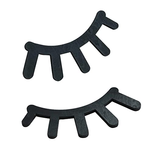 Sharplace 2 3D Holz Wimpern Wandaufkleber Schlafzimmer Aufkleber Ersetzt für Kinderzimmer Geschenk, Schwarz Sharplace 2 3D Holz Wimpern Wandaufkleber Schlafzimmer Aufkleber Ersetzt für Kinderzimmer Geschenk, Schwarz von Sharplace