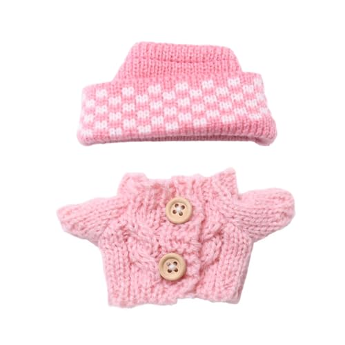 Sharplace 2 Stück Plüsch-Puppenpullover und -Mütze, Outfit, Foto-Requisiten, süßes dekoratives Kostüm, Mädchen-Puppenkleidung, für 15–17 cm große Puppen, Rosa Sharplace 2 Stück Plüsch-Puppenpullover und -Mütze, Outfit, Foto-Requisiten, süßes dekoratives Kostüm, Mädchen-Puppenkleidung, für 15–17 cm große Puppen, Rosa von Sharplace