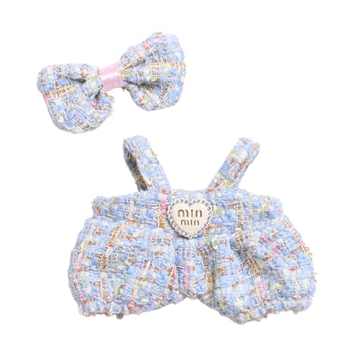 Sharplace 2-teiliges Mini-Plüsch-Puppenkleidungsset, Mädchenpuppen-Outfits, Ornament, modischer Anziehanzug für 5,91 Zoll oder 6,69 Zoll große Puppen, Blau Sharplace 2-teiliges Mini-Plüsch-Puppenkleidungsset, Mädchenpuppen-Outfits, Ornament, modischer Anziehanzug für 5,91 Zoll oder 6,69 Zoll große Puppen, Blau von Sharplace