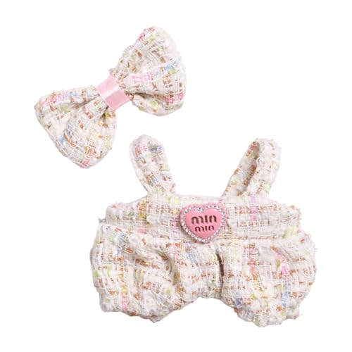Sharplace 2-teiliges Mini-Plüsch-Puppenkleidungsset, Mädchenpuppen-Outfits, Ornament, modischer Anziehanzug für 5,91 Zoll oder 6,69 Zoll große Puppen, Weiß Sharplace 2-teiliges Mini-Plüsch-Puppenkleidungsset, Mädchenpuppen-Outfits, Ornament, modischer Anziehanzug für 5,91 Zoll oder 6,69 Zoll große Puppen, Weiß von Sharplace