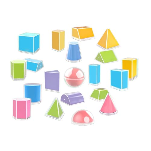 Sharplace 20 Stücke 3D-Faltbare geometrische Formen, geometrische Körper, für, deutlich sichtbare Lehrerhilfen, Lernspielzeug, frühe Mathematik, von Sharplace