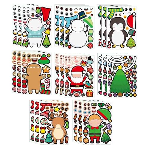 Sharplace 24 Blätter Weihnachtsaufkleber zum Selbermachen, Feiertagsaufkleber für Kleinkinder, DIY-Kunsthandwerk, Dekoration, Partyzubehör, Style B Sharplace 24 Blätter Weihnachtsaufkleber zum Selbermachen, Feiertagsaufkleber für Kleinkinder, DIY-Kunsthandwerk, Dekoration, Partyzubehör, Style B von Sharplace