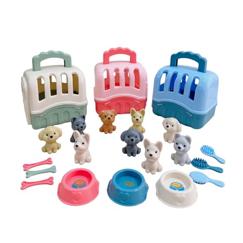 Sharplace 24-teiliges Rollenspiel-Spielzeugset zur Haustierpflege und Futternapf, Puppenzubehör, Haustier-Rollenspielspielzeug für, Mädchen und Jungen von Sharplace
