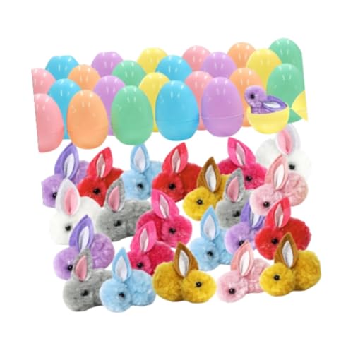 Sharplace 24pcs farbenfrohe Ostereier, Osterkorb Stuffers Party -Gefälligkeiten, Klassenzimmerpreis in Spielzeug, süße Kaninchen für Kinder Teenager Erwachsene Sharplace 24pcs farbenfrohe Ostereier, Osterkorb Stuffers Party -Gefälligkeiten, Klassenzimmerpreis in Spielzeug, süße Kaninchen für Kinder Teenager Erwachsene von Sharplace