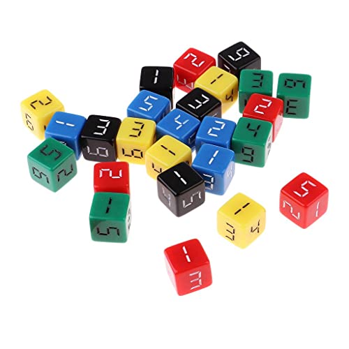 Sharplace 25 Multicolor D6 Würfel-Set, 16mm von Sharplace