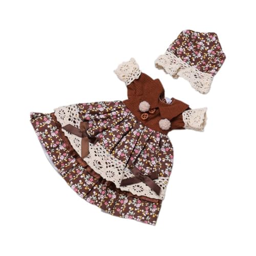 Sharplace 2X 1/6 BJD Puppe Prinzessin Kleid Oufit Cosplay DIY Foto Requisiten Abnehmbare Modische Kostüm Zubehör Dress up für 11,81 Zoll , Braun von Sharplace