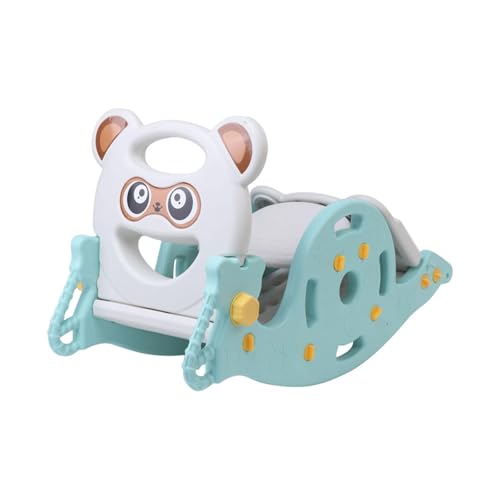 Sharplace 3-in-1-Babyrutsche, Schaukelspielzeug, Kinderrutsche, lehrreich, für im Alter von 1–6 Jahren, Robustes Geschenk, Schaukelpferd, Faltbarer, GrÜn von Sharplace