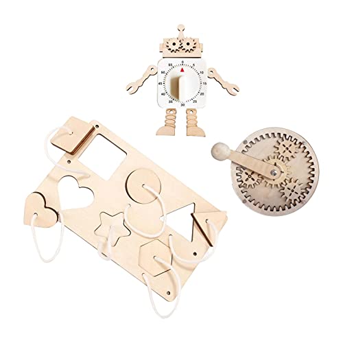 Sharplace 3er Set Holzspielzeug für Kinder - Kreatives DIY Beschäftigungsbrett zur Förderung der Feinmotorik von Sharplace