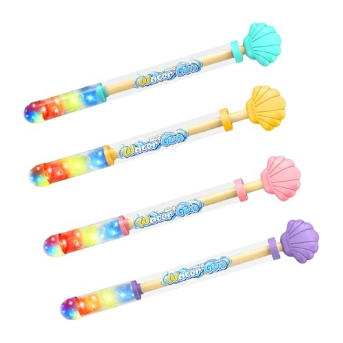 Sharplace 4 Stück Wasserspritzer für Kinder, Wasserschlacht, mit Licht, Partygeschenke für Jungen, Mädchen und Erwachsene, für den Garten von Sharplace