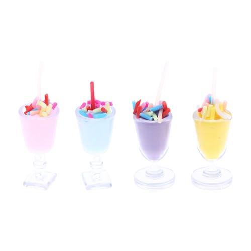 Sharplace 4 Stücke 1:12 Eisbecher Tasse Modell DIY Handwerk Simulierte Dessert Schmuck Spielzeug Charme Anhänger für Modelleisenbahn Sand Tisch Architektur von Sharplace