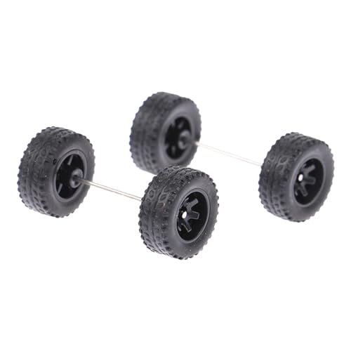 Sharplace 4-teilige Modellauto-Ersatzräder, Räder im Maßstab 1:64, Reifen für Modellauto-Zubehör, Schwarz Sharplace 4-teilige Modellauto-Ersatzräder, Räder im Maßstab 1:64, Reifen für Modellauto-Zubehör, Schwarz von Sharplace