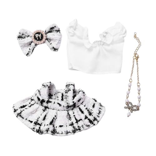 Sharplace 4-teiliges Mini-Plüsch-Puppenkleidungsset, Kostüme, Kleidung, Anzug, Puppenkleid, Outfits für 5,91 Zoll oder 6,69 Zoll große Anhängerpuppen, Weiß Schwarz Sharplace 4-teiliges Mini-Plüsch-Puppenkleidungsset, Kostüme, Kleidung, Anzug, Puppenkleid, Outfits für 5,91 Zoll oder 6,69 Zoll große Anhängerpuppen, Weiß Schwarz von Sharplace