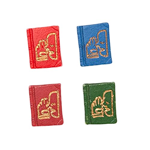 Sharplace 4-teiliges Miniatur-Bücher aus Harz, Mini-Taschenbuch für Kunsthandwerk, Schaufenster, Landschaftsdekorationen von Sharplace