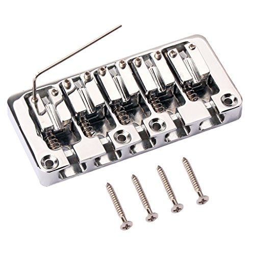 Sharplace 5 Saiten Bass Bridge Gitarrenteile Zubehör für Musikinstrumente Nachrüstungen von Sharplace