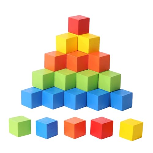 Sharplace 50 Stück Holzblöcke, Mathe-Sortierspielzeug, für, Puzzle-Unterrichtsbedarf, Bausteine, kleine Würfel für Vorschulkinder, Bunt, S Sharplace 50 Stück Holzblöcke, Mathe-Sortierspielzeug, für, Puzzle-Unterrichtsbedarf, Bausteine, kleine Würfel für Vorschulkinder, Bunt, S von Sharplace