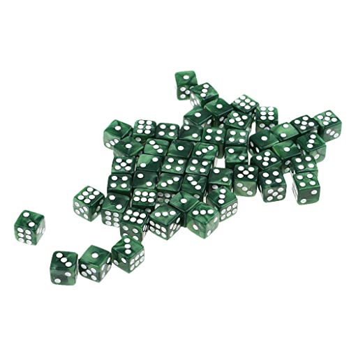 Sharplace 50Pcs 12mm D6 Würfel Set für Brettspiel - Grün Sharplace 50Pcs 12mm D6 Würfel Set für Brettspiel - Grün von Sharplace