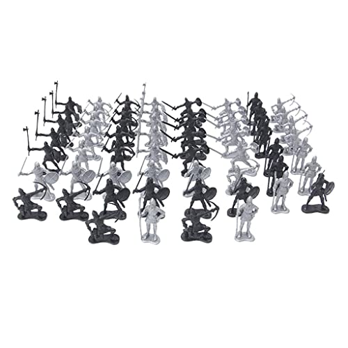 Sharplace 60Pcs Medieval Knights Kinderspielzeugsoldaten Figur Modell von Sharplace