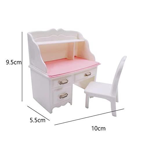 Sharplace 6X Puppenhaus Miniatur Schreibtisch Stuhl Set Niedliche Möbel für Die Puppenhaus Dekoration von Sharplace