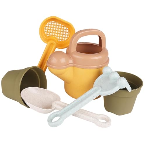 Sharplace 6X Strandspielzeug, Sandkastenspielzeug, Gießkanne, sensorisches Spielset, Reise-Sandspielzeug, Sandeimer und Schaufeln, Set für Campingausrüstung, von Sharplace