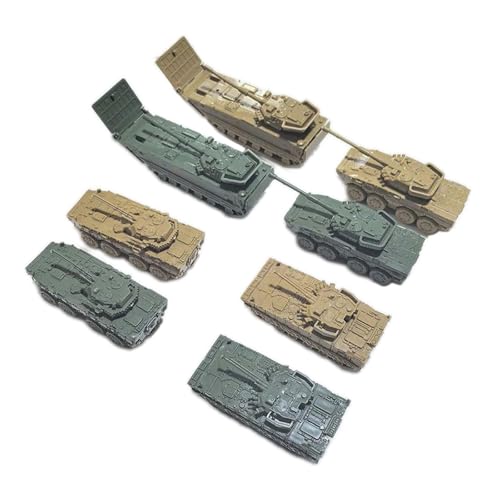 Sharplace 8X Panzermodellbausatz Puzzles 1/144 Sammlungen Lernspielzeug Miniaturpanzerfahrzeuge DIY-Montage für Jungen Erwachsene von Sharplace