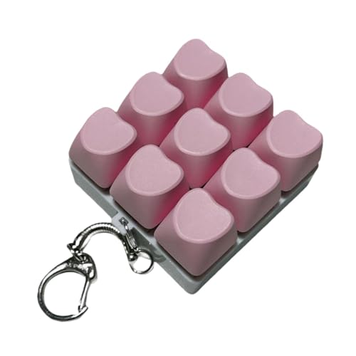Sharplace 9-Tasten-, Spielzeug, Schlüsselanhänger, Knopf, Geschenke für Geldbörsen, Taschen, leicht, tragbar, Robustes, Rosa Sharplace 9-Tasten-, Spielzeug, Schlüsselanhänger, Knopf, Geschenke für Geldbörsen, Taschen, leicht, tragbar, Robustes, Rosa von Sharplace