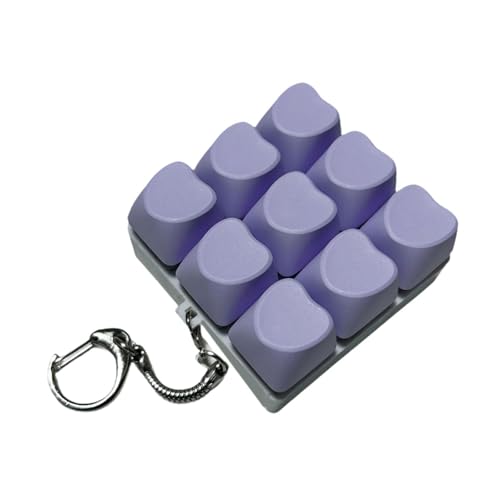 Sharplace 9-Tasten-, Spielzeug, Schlüsselanhänger, Knopf, Geschenke für Geldbörsen, Taschen, leicht, tragbar, Robustes, Violett von Sharplace