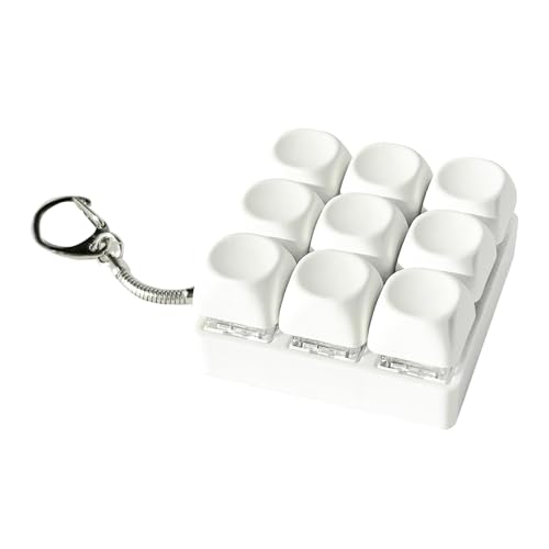 Sharplace 9-Tasten-, --Spielzeug, Schlüsselanhänger, mechanische für Geburtstagsgeschenk, multifunktionales 6 x 6 x 3 cm großes , Weiß Sharplace 9-Tasten-, --Spielzeug, Schlüsselanhänger, mechanische für Geburtstagsgeschenk, multifunktionales 6 x 6 x 3 cm großes , Weiß von Sharplace
