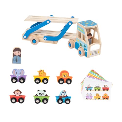 Sharplace Abschleppwagen-Spielzeug aus Holz, passender LKW, Miniatur-Transportfahrzeug, pädagogisches Spielfahrzeug für Jungen und Mädchen, Tier Sharplace Abschleppwagen-Spielzeug aus Holz, passender LKW, Miniatur-Transportfahrzeug, pädagogisches Spielfahrzeug für Jungen und Mädchen, Tier von Sharplace