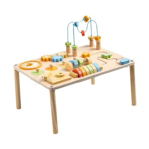 Sharplace Aktivitätstisch Desk Spieltisch Frühes Lernen Erkennung mit Perlenlabyrinthform für Kinder für Kinder Infant von Sharplace