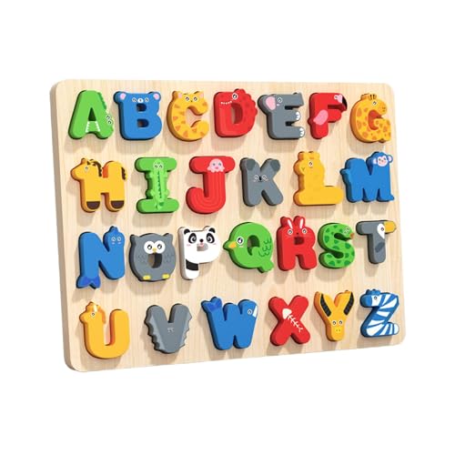 Sharplace -Alphabet-Puzzle, Alphabet-Lernspielzeug, pädagogisch, Sortierblöcke, Brett, ABC-Buchstaben, Tiere, Puzzles für Zugreisen Sharplace -Alphabet-Puzzle, Alphabet-Lernspielzeug, pädagogisch, Sortierblöcke, Brett, ABC-Buchstaben, Tiere, Puzzles für Zugreisen von Sharplace
