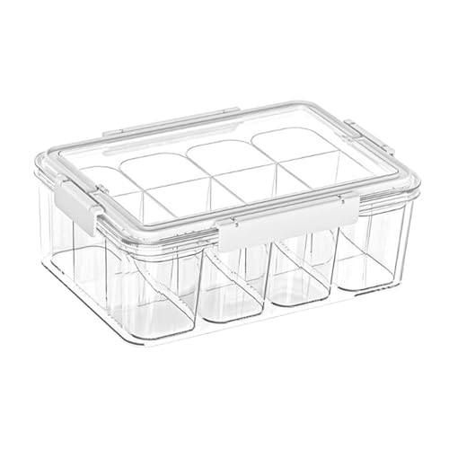 Sharplace Aufbewahrungsbox für Sammelkarten, transparent, mit staubdichtem Deckel, Trennwänden, tragbar, zum Sammeln von Sportkarten von Sharplace