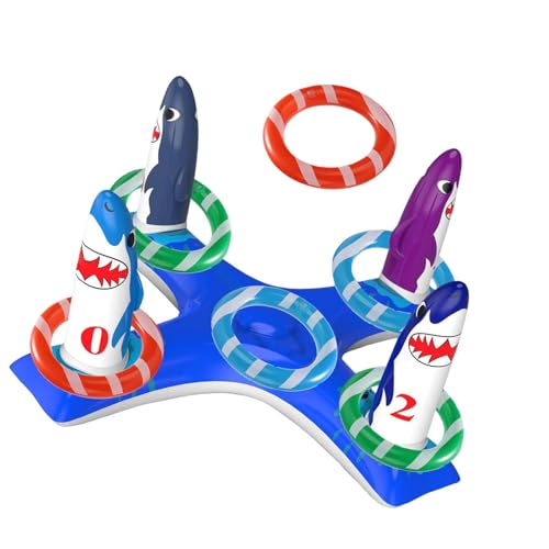 Sharplace Aufblasbares Pool-Ringwurfspielzeug, schwimmendes Ringwurfspiel, tragbares PVC, Sommer, Premium-Haltbarkeit, einfache Lagerung, Poolspiel, Hai Sharplace Aufblasbares Pool-Ringwurfspielzeug, schwimmendes Ringwurfspiel, tragbares PVC, Sommer, Premium-Haltbarkeit, einfache Lagerung, Poolspiel, Hai von Sharplace
