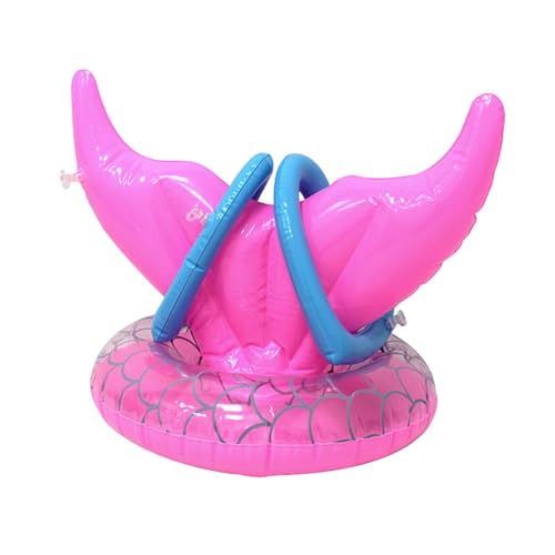 Sharplace Aufblasbares Wurfspielset, Schwimmringspielzeug, aufblasbarer Meerjungfrau Schwanz für Party begünstigt Strand Hinterhof Kinderfamilie, Rosa von Sharplace