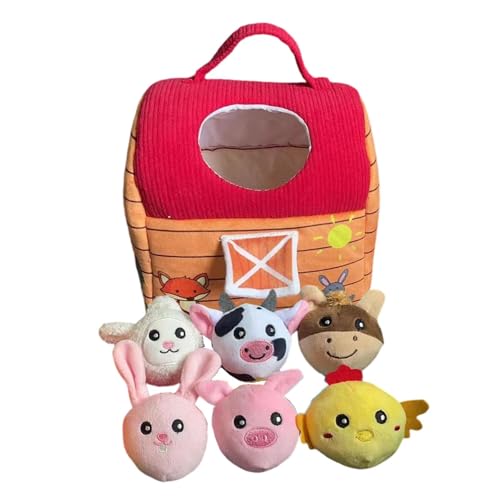 Sharplace Ausgestopfte Bauernhoftiere, Plüschtiere, simulierter Bauernhof, Partygeschenke, leichtes Spielset, Stofftierspielzeug für, Jungen, Mädchen, Style B von Sharplace