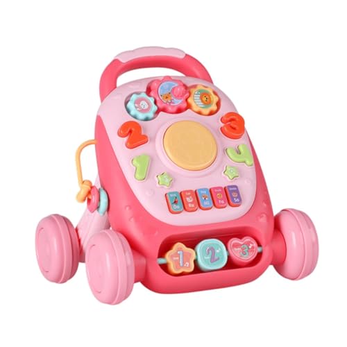 Sharplace Baby-Schiebespielzeug, Musikspielzeug, Geburtstagsgeschenk mit Rädern für Jungen und Mädchen, interaktives musikalisches Aktivitätszentrum, Rosa Sharplace Baby-Schiebespielzeug, Musikspielzeug, Geburtstagsgeschenk mit Rädern für Jungen und Mädchen, interaktives musikalisches Aktivitätszentrum, Rosa von Sharplace