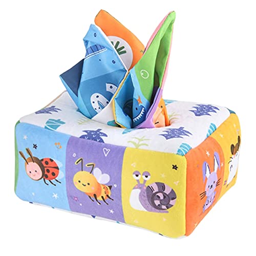 Sharplace Baby Tissue Box Spielzeug Crinkle Tissues Frühes Lernspielzeug für Kinder Kinder Mädchen, Tiere von Sharplace