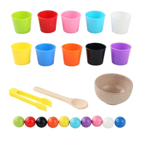 Sharplace Bälle in Bechern, Zahlenzählen, Vorschul-Lernaktivitäten, Regenbogenball, Farbsortierspielzeug, Lernspielzeug für Sharplace Bälle in Bechern, Zahlenzählen, Vorschul-Lernaktivitäten, Regenbogenball, Farbsortierspielzeug, Lernspielzeug für von Sharplace