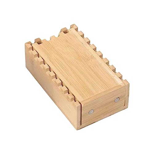 Sharplace Bambus Würfel Aufbewahrungsbox, Handgefertigt für Brettspielzubehör, gezackt von Sharplace
