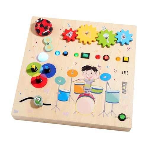 Sharplace Beschäftigtes Brett für, Frühpädagogisches Spielzeug, Geburtstagsgeschenke, Entwicklungsspielzeug, Sensorisches Brett aus, Sensorisches von Sharplace