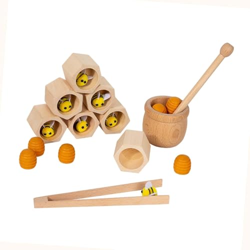 Sharplace Bienenstock-Sortierungs-Stapelspielzeug, Clip, Biene zum Bienenstock, Zuordnungsspiel, pädagogisches Geschenk, Feinmotorik, sensorisches Holzspielzeug Sharplace Bienenstock-Sortierungs-Stapelspielzeug, Clip, Biene zum Bienenstock, Zuordnungsspiel, pädagogisches Geschenk, Feinmotorik, sensorisches Holzspielzeug von Sharplace