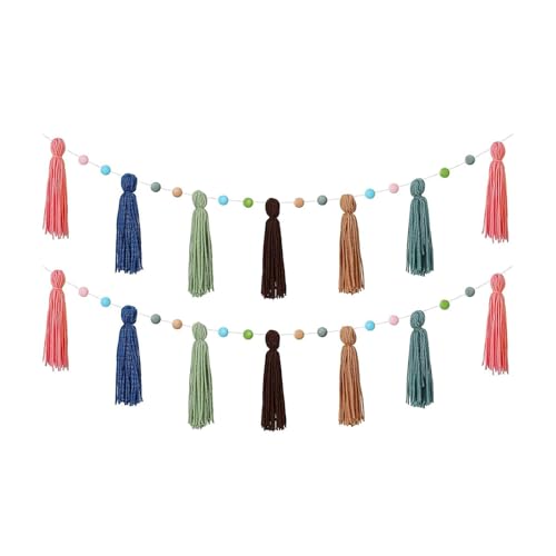 Sharplace Boho Quaste Girland mit bunten Bällen, 31,5 -Zoll -Dekorationsbanner Wandgirlande für die Hochzeitsfeierndekoration, Style C Sharplace Boho Quaste Girland mit bunten Bällen, 31,5 -Zoll -Dekorationsbanner Wandgirlande für die Hochzeitsfeierndekoration, Style C von Sharplace