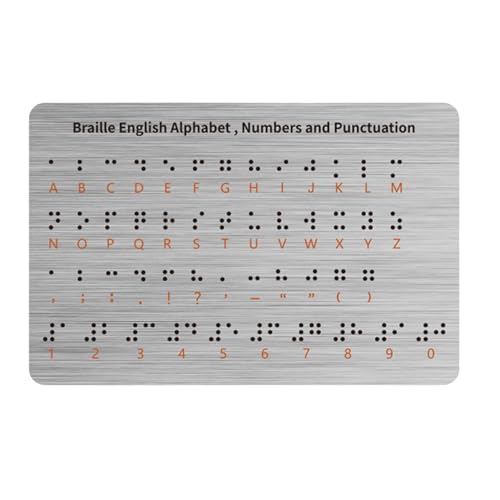 Sharplace Braille-Alphabet-Tafel, Lernwerkzeug, Geschenke, Lernbedarf, Lehrhilfe, Braille-Tafel mit erhabenen Punkten für und Erwachsene Sharplace Braille-Alphabet-Tafel, Lernwerkzeug, Geschenke, Lernbedarf, Lehrhilfe, Braille-Tafel mit erhabenen Punkten für und Erwachsene von Sharplace