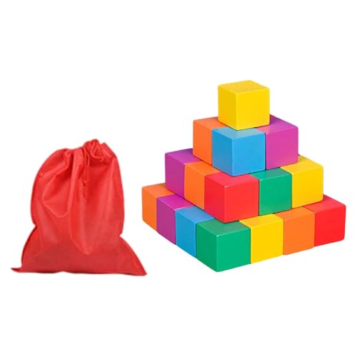 Sharplace Bunter Holzwürfel aus festen Stoffen, Mathematikspielzeug für frühe Lernen, vielseitig einsetzbar, pädagogisches Stapelspielzeug für die, 2 cm 30 Stück Sharplace Bunter Holzwürfel aus festen Stoffen, Mathematikspielzeug für frühe Lernen, vielseitig einsetzbar, pädagogisches Stapelspielzeug für die, 2 cm 30 Stück von Sharplace