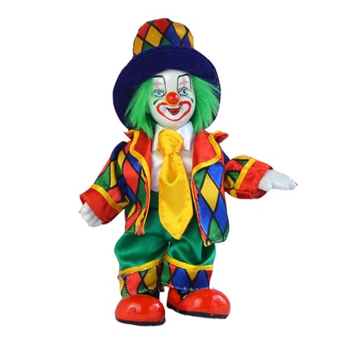 Sharplace Clownpuppe, Figur, Heimdekoration, schönes handbemaltes Kinderspielzeug, Harlekinpuppe für Halloween, Geburtstagsgeschenke, Weihnachten Sharplace Clownpuppe, Figur, Heimdekoration, schönes handbemaltes Kinderspielzeug, Harlekinpuppe für Halloween, Geburtstagsgeschenke, Weihnachten von Sharplace